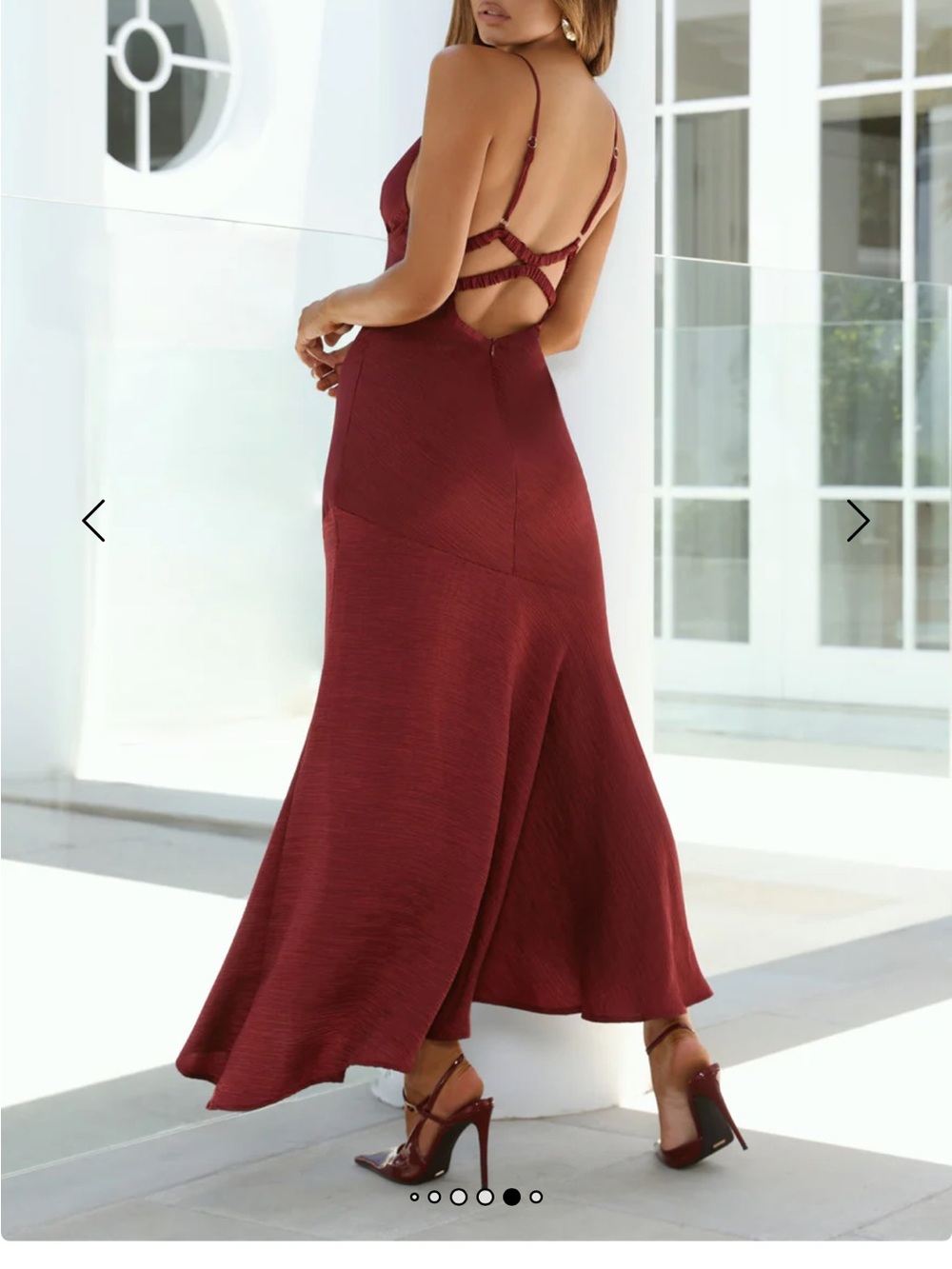 Hello Molly enchanted glow maxi dress burgundy